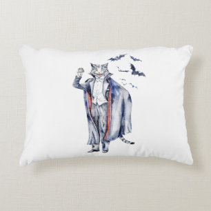 Count Catula Vampire Cat Decorative Cushion