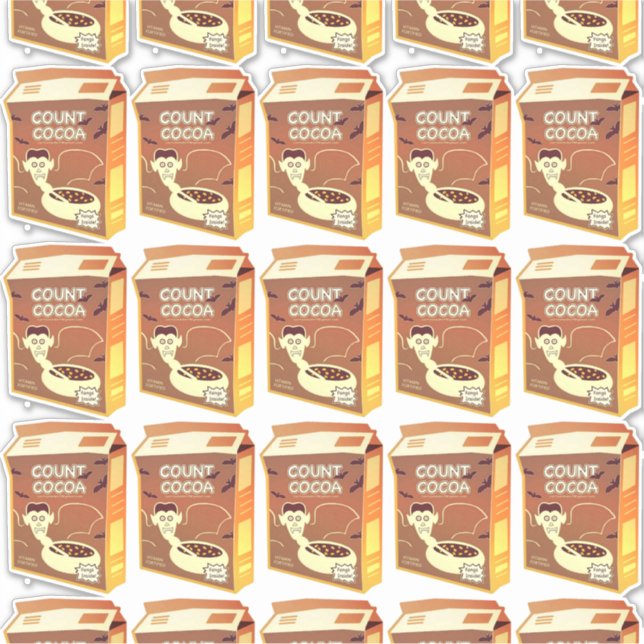 Count Cocoa Cereal Box (sheet) contour stickers (Front)