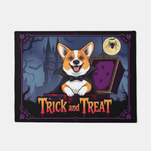 Count Corgi Trick and Treat Doormat