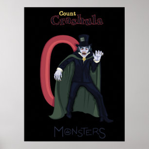 Count Crashula in Red Numbers (monsters series) Poster