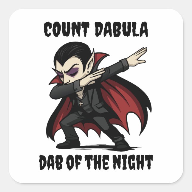 Count Dabula dabs through the night Square Sticker (Front)