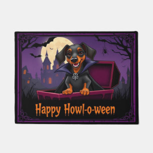 Count Dachshund Happy Howl-o-ween Doormat