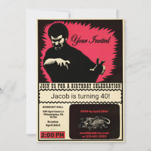 Count Dante Style Customisable Invitation