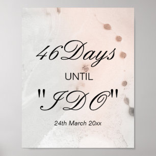Count Down to Wedding Sign