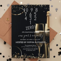 Count Down White Champagne New Year's Eve Party