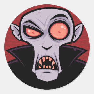 Count Dracula Classic Round Sticker