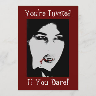 Count Dracula Halloween Vampire Dinner Invitation