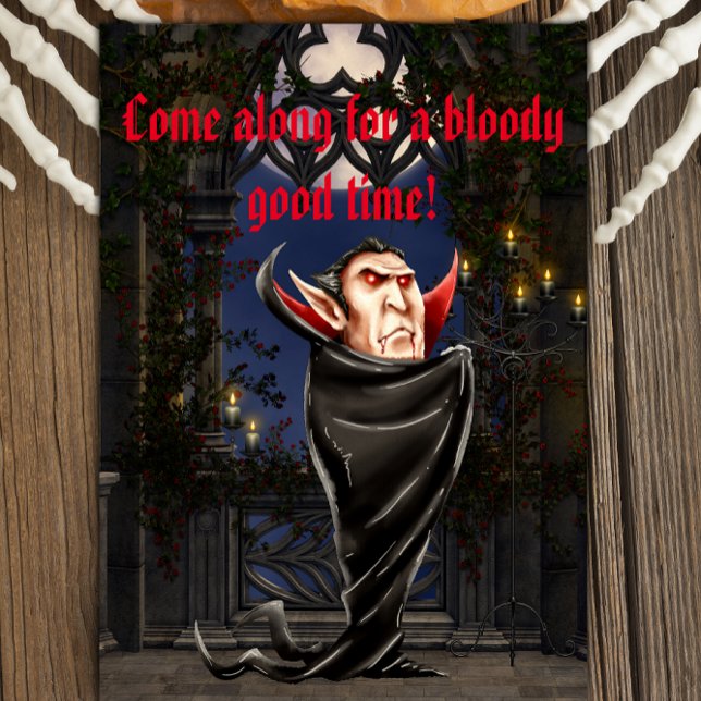 Count Dracula's Castle Vampire Halloween Invitation (Creator Uploaded)