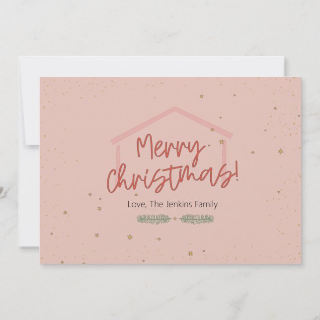 Count it all joy Christmas holiday photo card (Back)