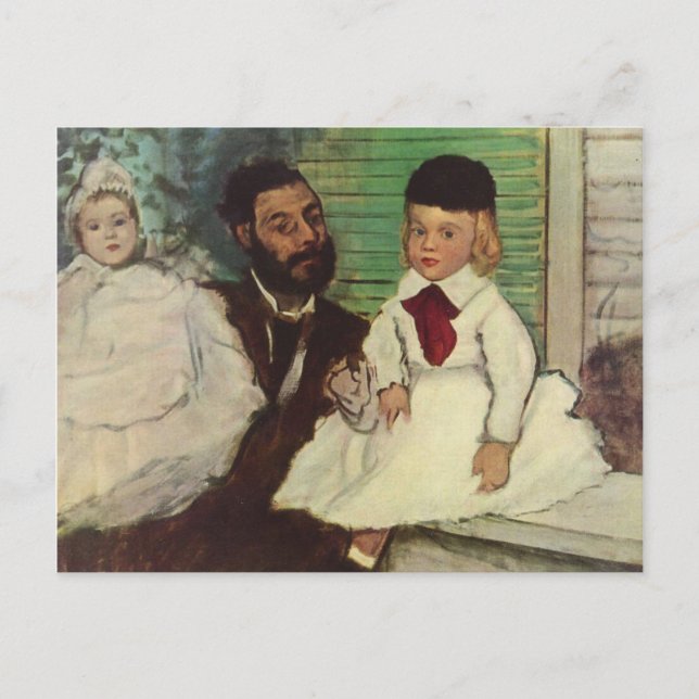 Count Lepic and His Daughters  - Edgar Degas  Postcard (Front)