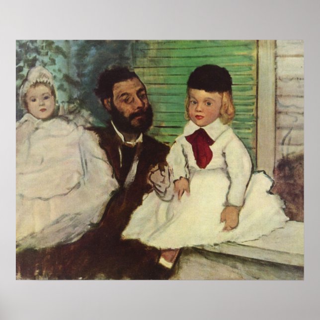 Count Lepic and His Daughters  - Edgar Degas  Poster (Front)