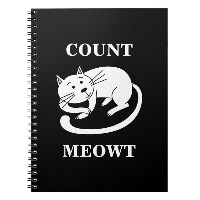 Count Meowt Kitty Funny Cat Pun Notebook (Front)