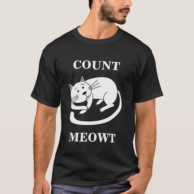 Count Meowt Kitty Funny Cat Pun T-Shirt (Front)