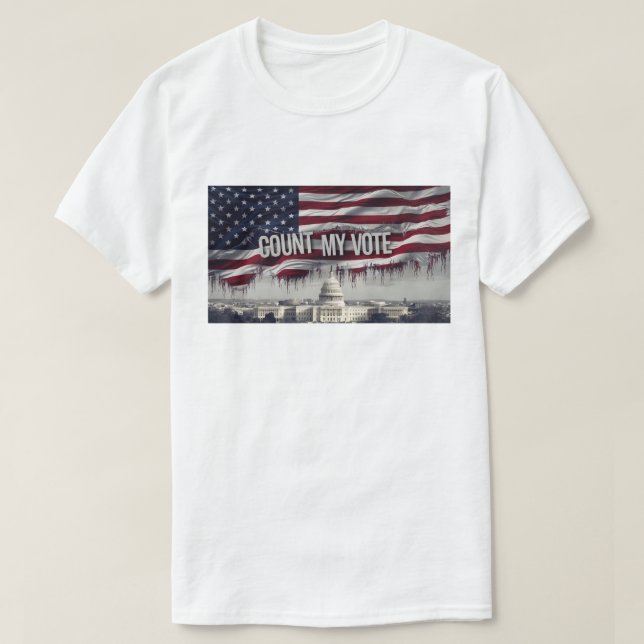 COUNT MY VOTE Men's T-Shirt (Design Front)