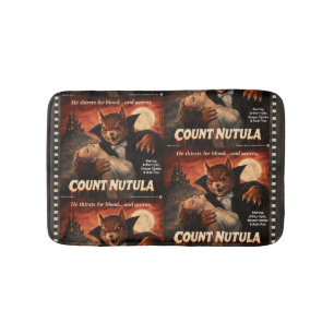 Count Nutula Retro Movie Parody Bath Mat