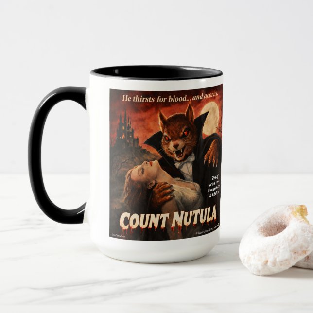 Count Nutula Retro Movie Parody Mug (With Donut)
