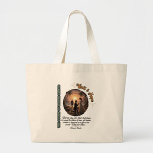 Count of Monte Cristo Wait & Hope Sunset Large Tote Bag