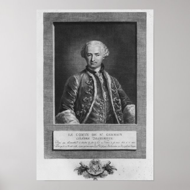 Count of St. Germain, famous alchemist, 1783 Poster (Front)