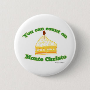 Count on Monte Christo 6 Cm Round Badge