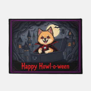 Count Pomeranian Happy Howl-o-ween Doormat