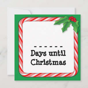 Count the Days Until Christmas Holiday Card