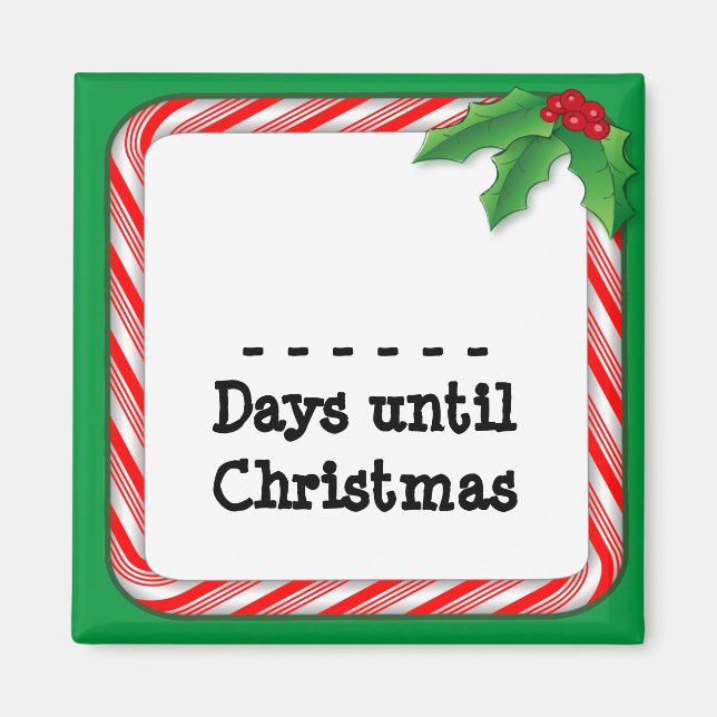 Count the Days Until Christmas Magnet (Front)