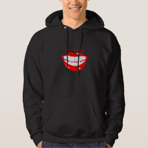 Count The Smiles Smiling Red Lips  Hoodie