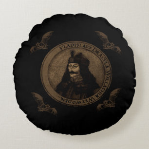 Count Vlad Dracula Round Cushion