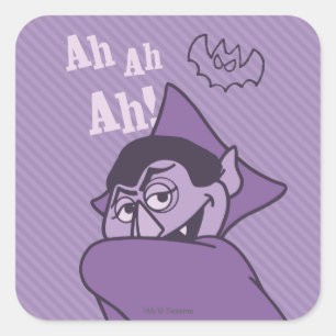 Count von Count - Ah Ah Ah! Square Sticker