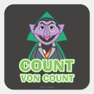 Count von Count Classic Style 2 Square Sticker