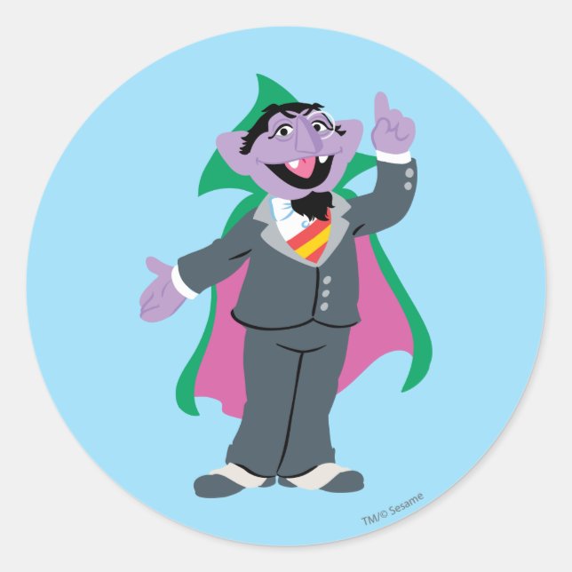 Count von Count Classic Style Classic Round Sticker (Front)