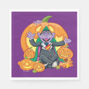 Count von Count Halloween Pumpkins Napkin