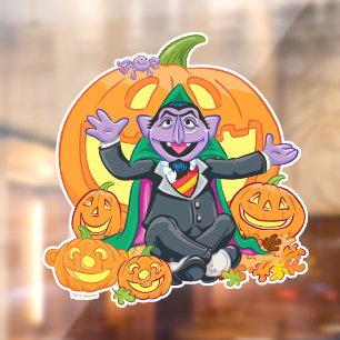 Count von Count   Halloween Pumpkins Window Cling