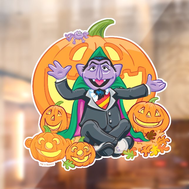 Count von Count | Halloween Pumpkins Window Cling (Sheet 2)