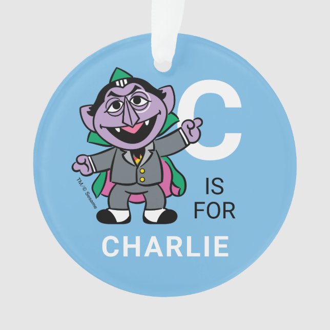 Count von Count | Personalised Name with Photo Ornament (Front)