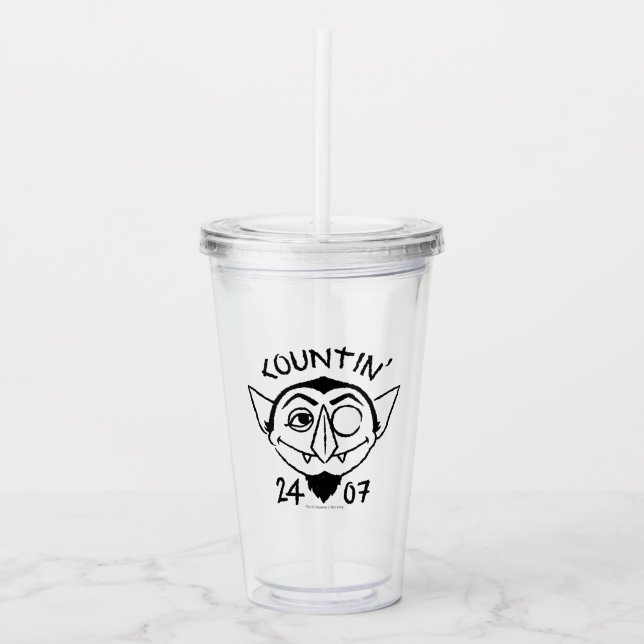 Count von Count Skate Logo - Countin' 24/7 Acrylic Tumbler (Front)