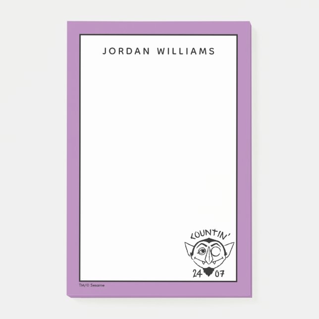 Count von Count Skate Logo - Countin' 24/7 Post-it Notes (Front)