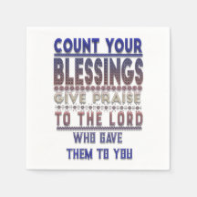 Count Your Blessings Christian Napkins