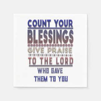 Count Your Blessings Christian Napkins