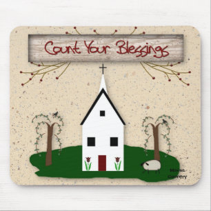 Count Your Blessings Church Mousepad