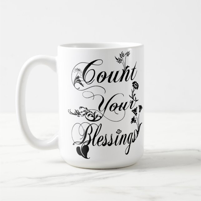 Count Your Blessings Custom Mug (Left)