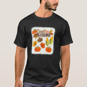 Count Your Blessings Harvest Fall Thanksgiving T-Shirt