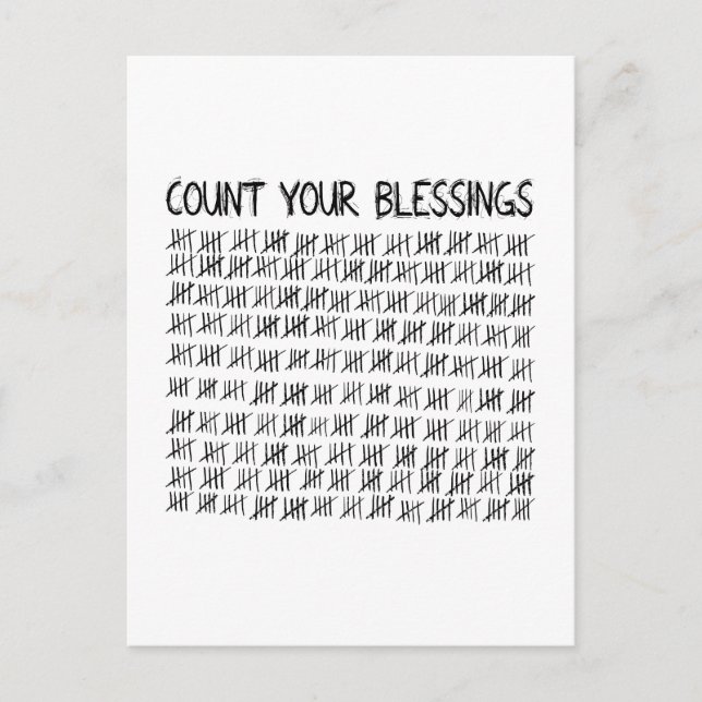 Count Your Blessings Holiday Postcard (Front)