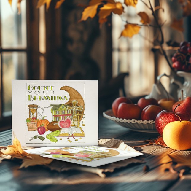Count Your Blessings Inspirational Postcard (Creator Uploaded)