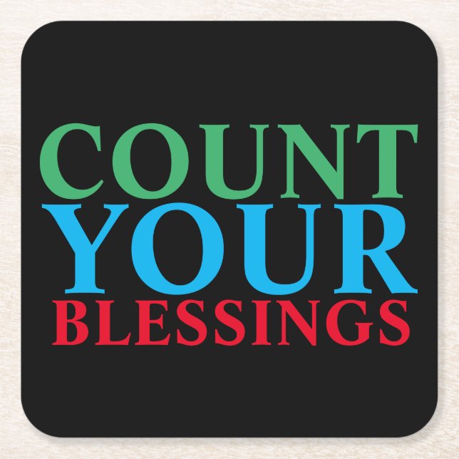 Count Your Blessings Paper Coaster Inspiration (Front)