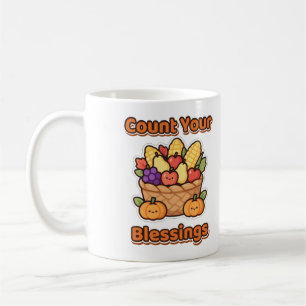 Count Your Blessings Thanksgiving Harvest Coffee Mug