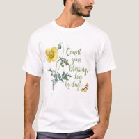 Count your blessings - vintage Yellow poppy