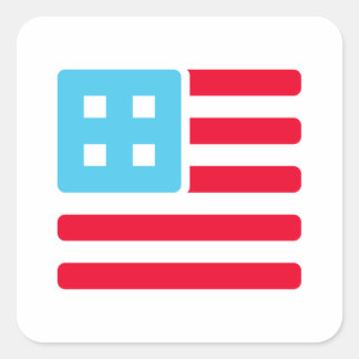 Countable Woot! Flag Square Sticker