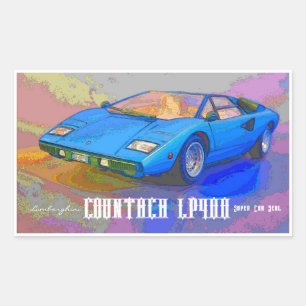COUNTACH RECTANGULAR STICKER