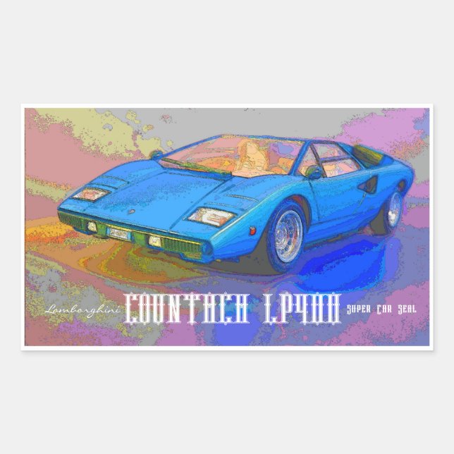COUNTACH RECTANGULAR STICKER (Front)